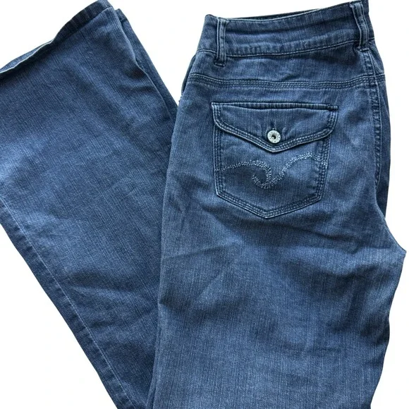 Vanilla Star Y2K Sz 15 Bootcut Jeans Embroidered Pockets CUTE - Picture 1 of 9